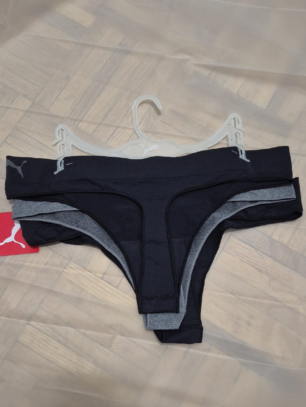 Puma Black & Gray Womens Underwear